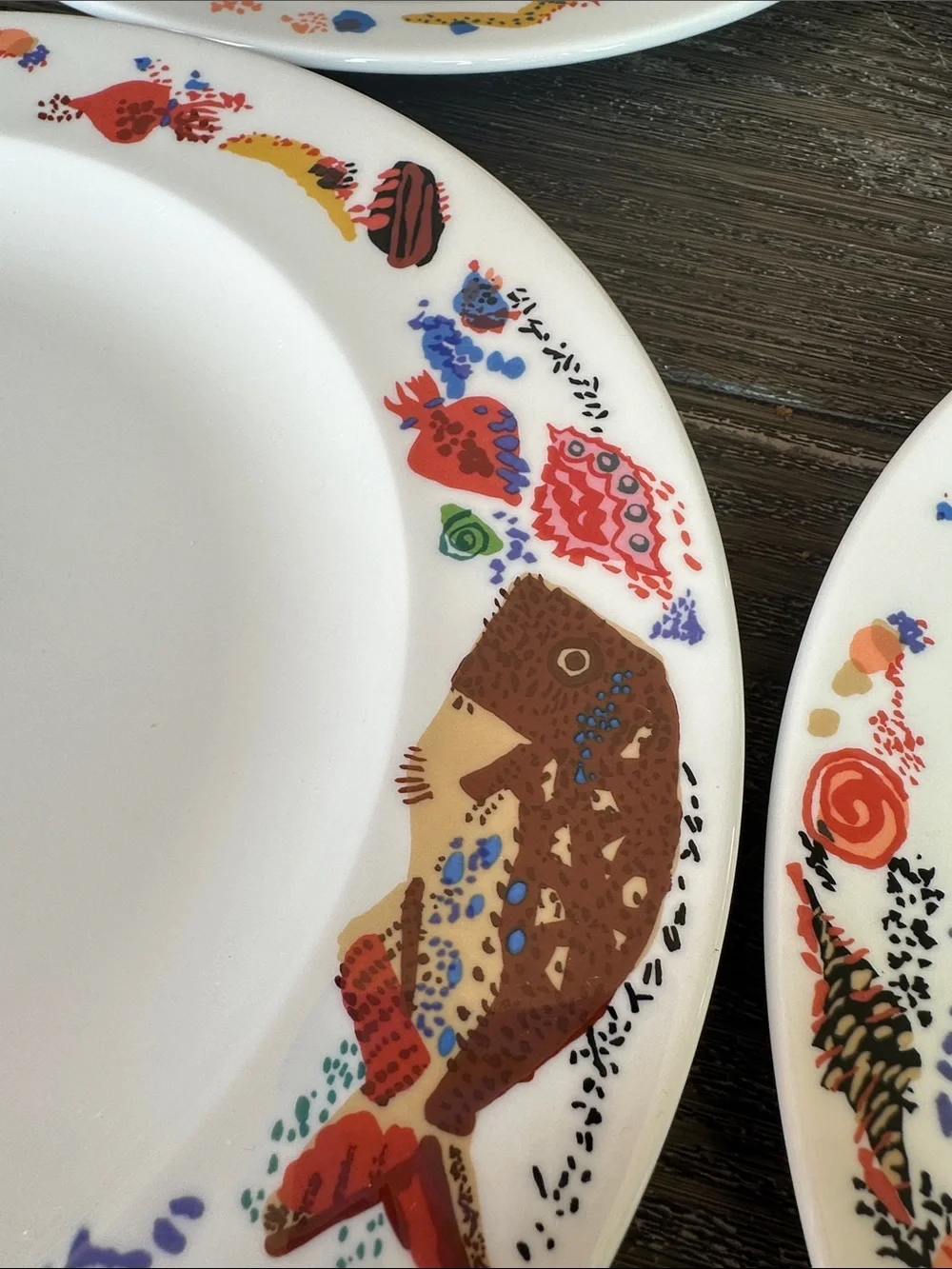 Nikko Japan vintage perceptions collectible set of four dinner plates 9D sea lif
